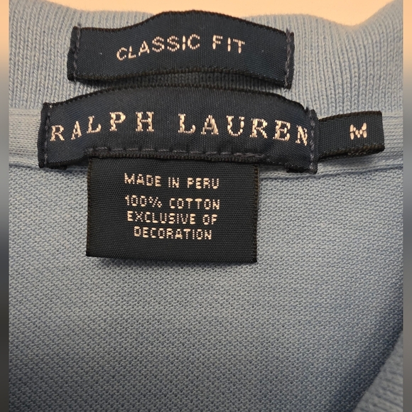 Ralph Lauren Women's Light Blue Classic Fit Polo ~ Size Medium - Picture 5 of 9
